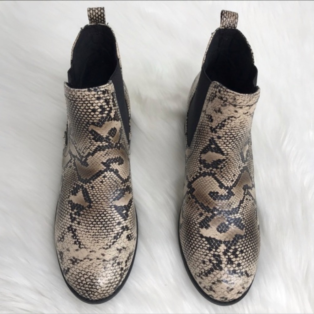 Snake skin booties